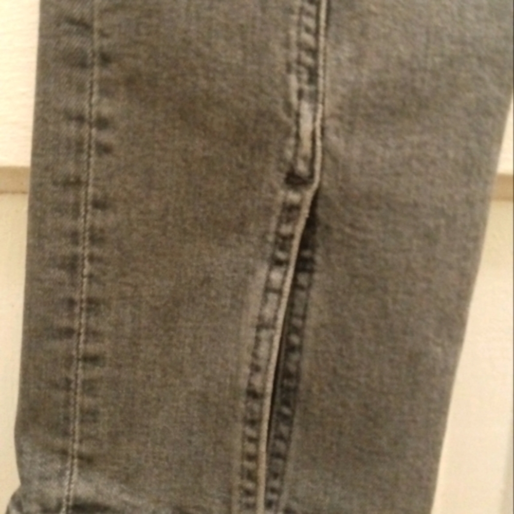 ZARA color wash off black High Rise Full Length Split Skinny womens Jeans - Picture 5 of 8